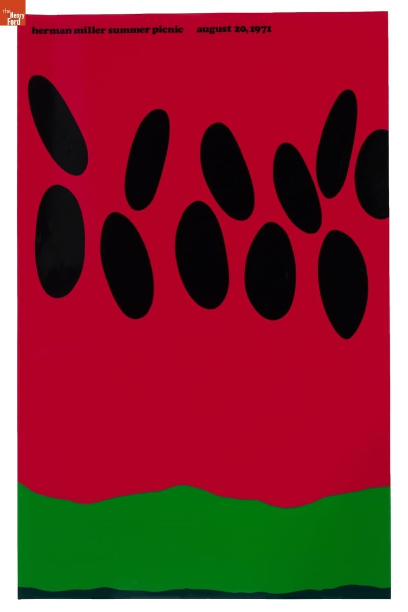 Herman Miller Summer Picnic Poster, "Watermelon," August 20, 1971