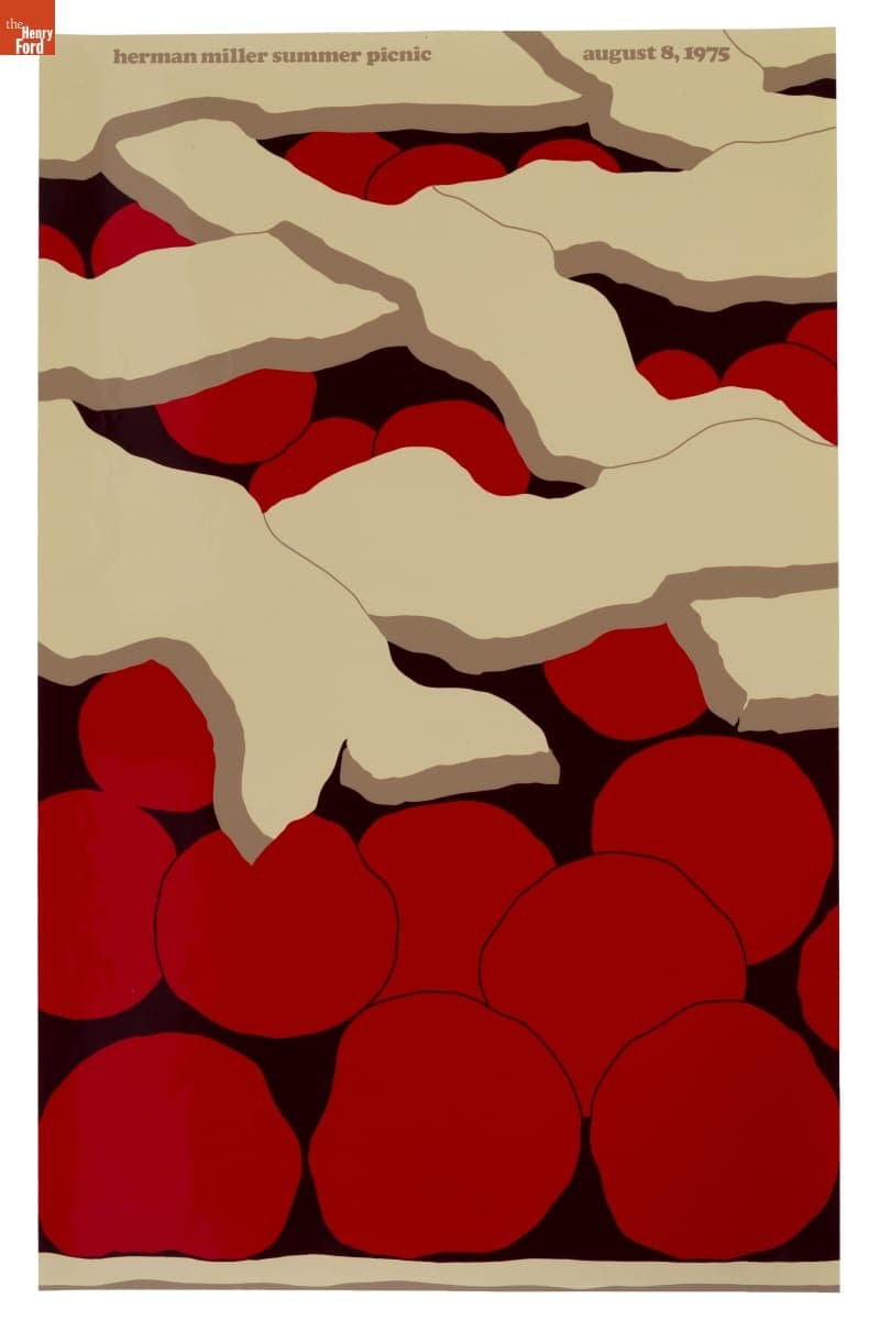 Herman Miller Summer Picnic Poster, "Cherry Pie," August 8, 1975