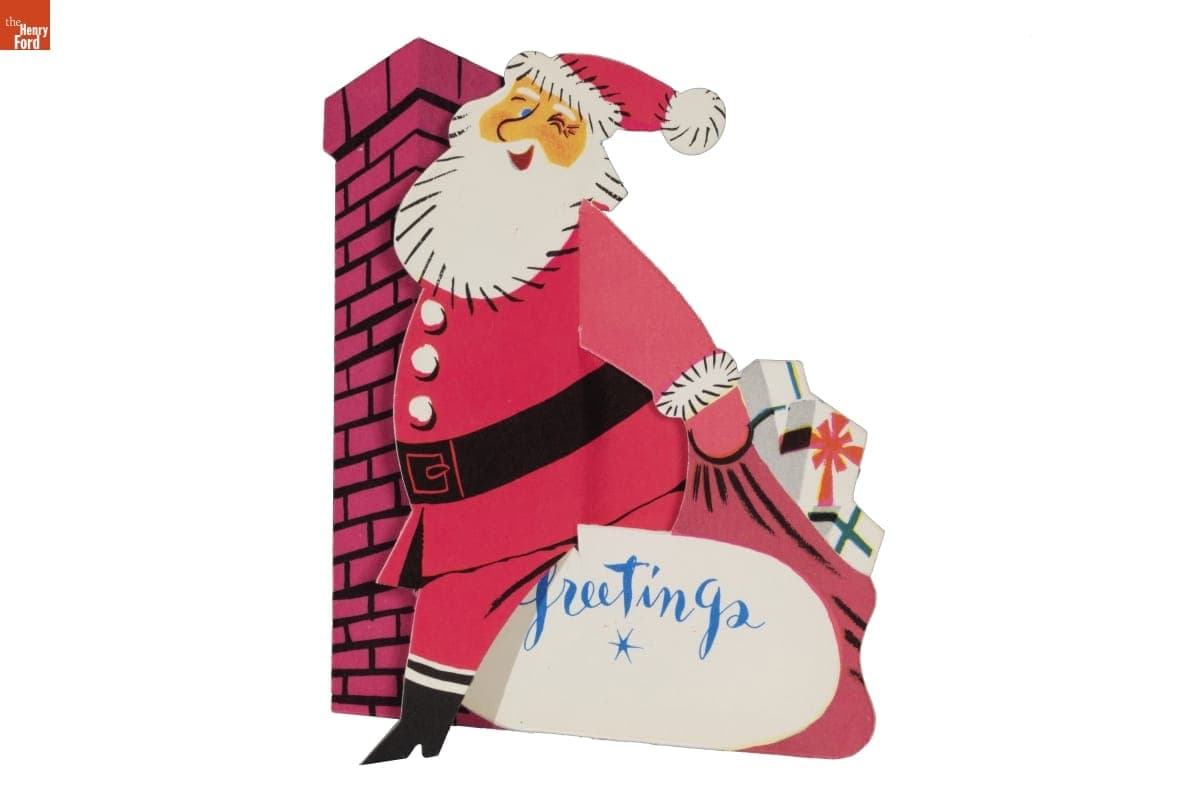 3-Dimensional Christmas Card, "Greetings," circa 1952