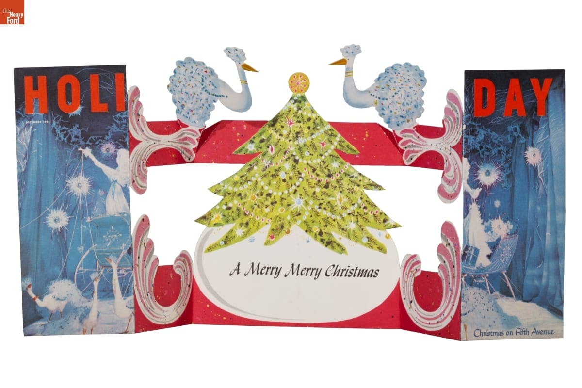 3-Dimensional Christmas Card, "A Merry, Merry Christmas," 1951