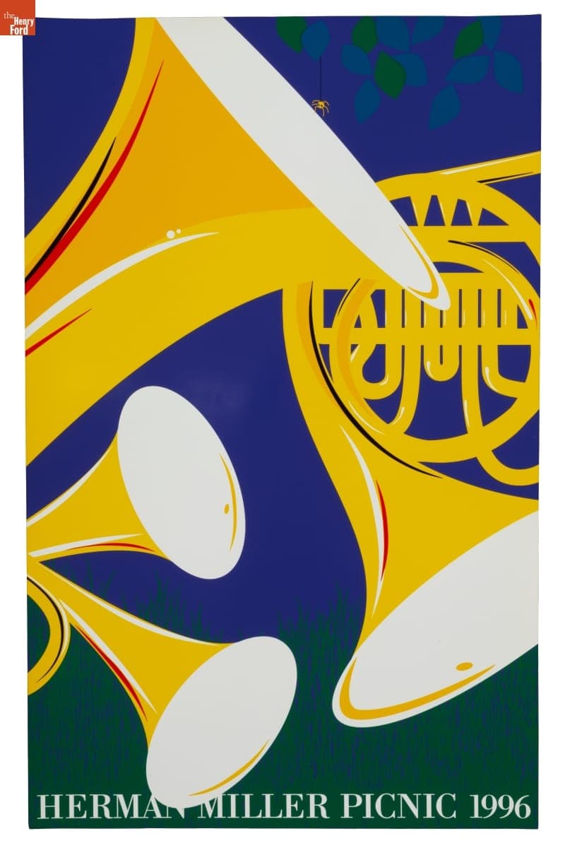Herman Miller Picnic Poster, "French Horns," 1996