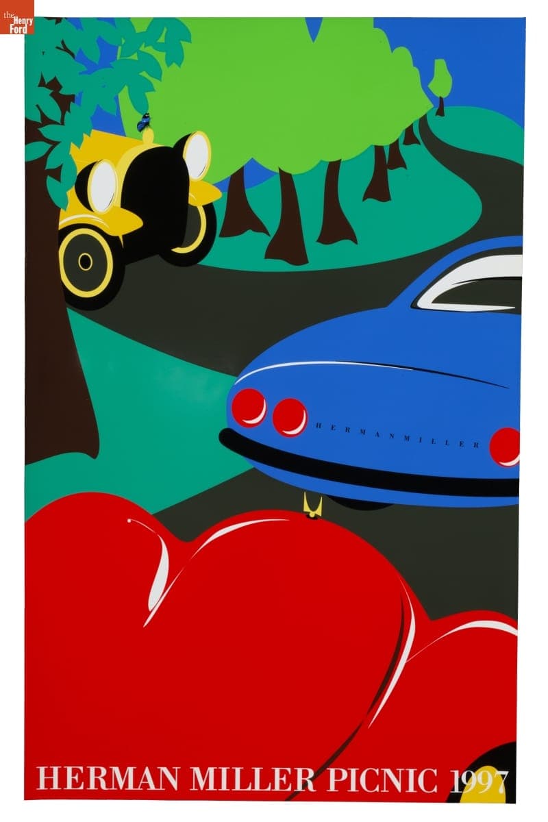 Herman Miller Picnic Poster, "Cars," 1997