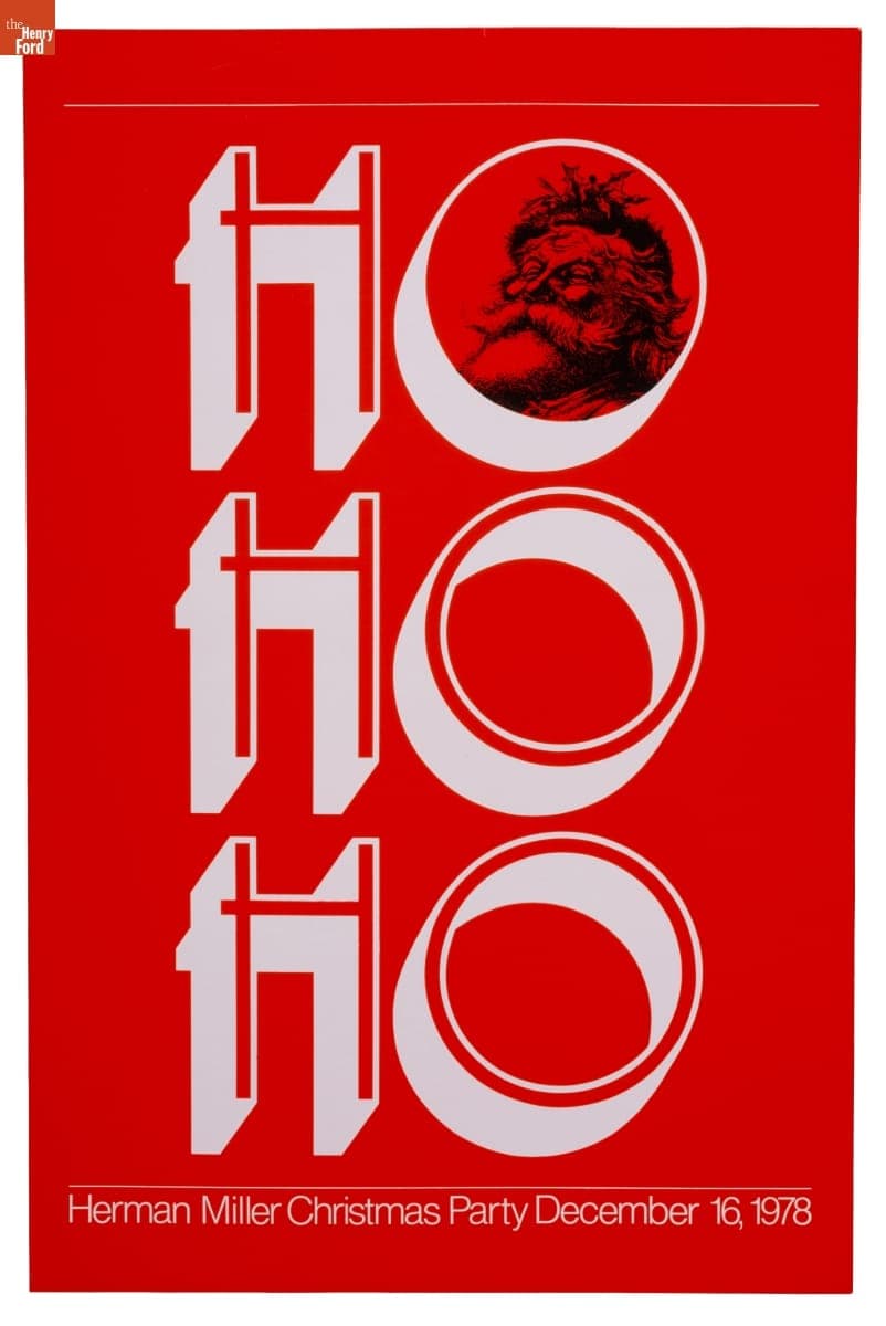 Herman Miller Christmas Party Poster, "Ho Ho Ho," December 16, 1978