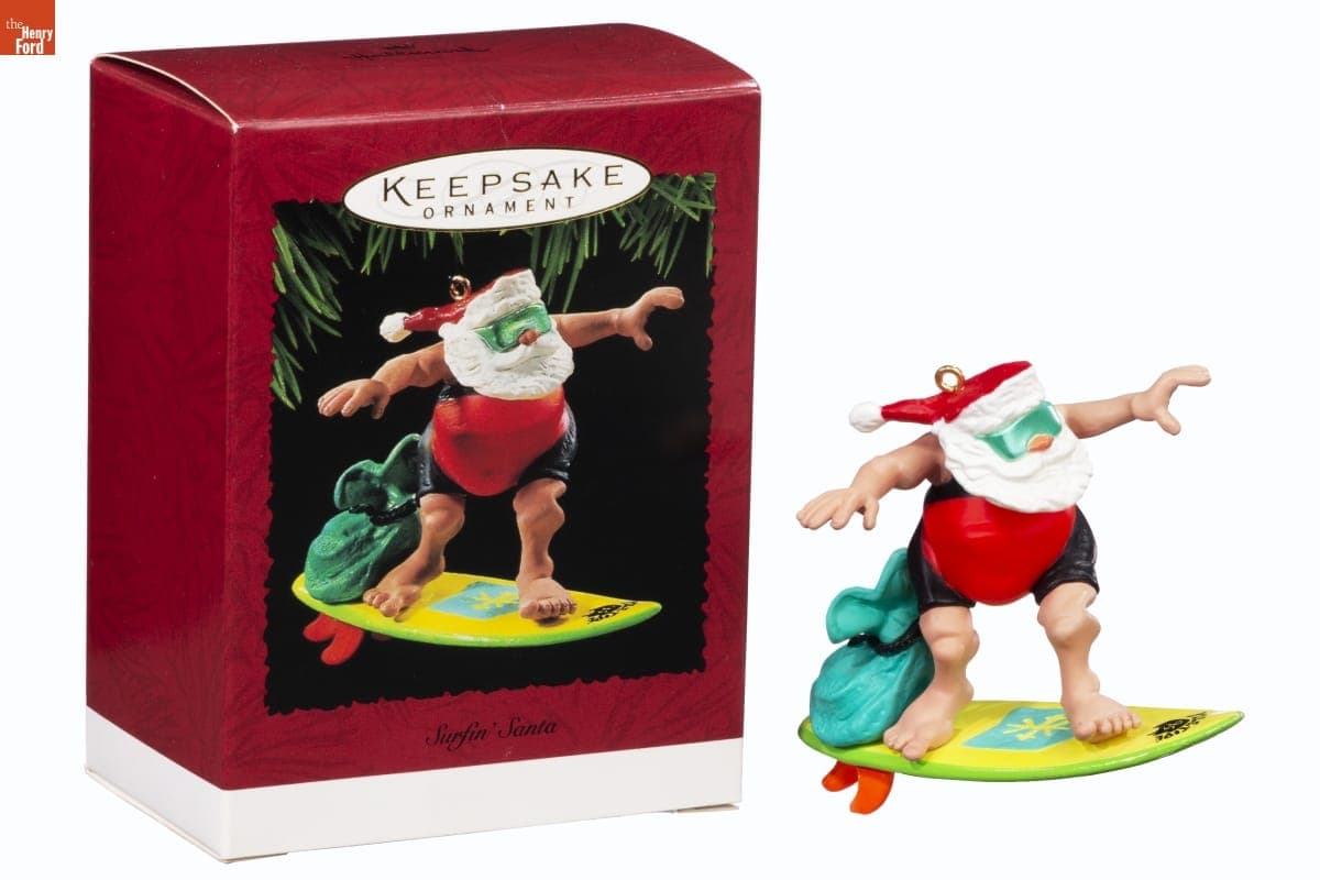 Hallmark "Surfin' Santa" Christmas Ornament, 1995