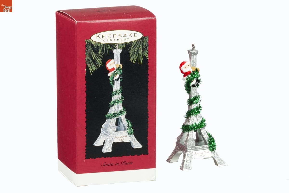 Hallmark "Santa in Paris" Christmas Ornament, 1995