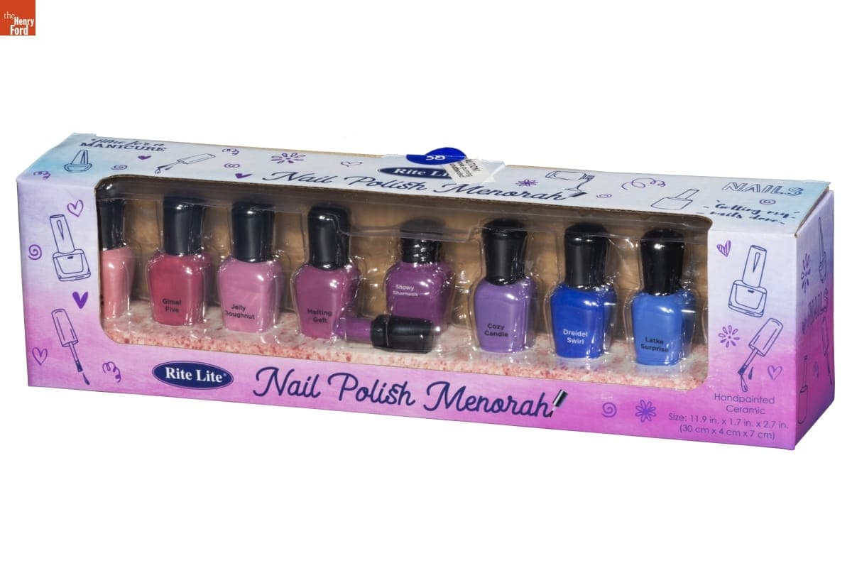 "Glam It Up: Nail Polish Menorah" Hanukkah Lamp, 2020