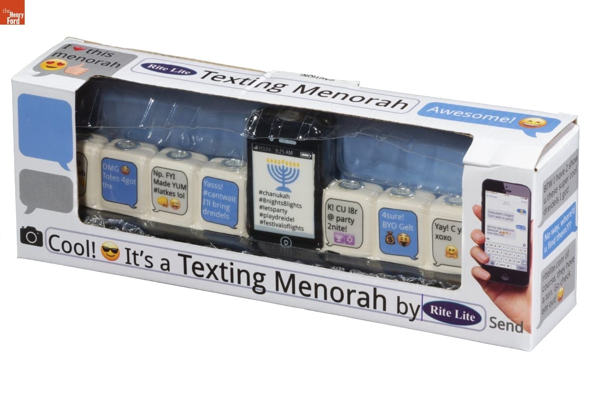 "Texting Menorah" Hanukkah Lamp, 2018-2020