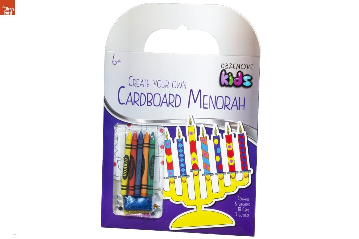 "Create Your Own Cardboard Menorah" Kit, circa 2019