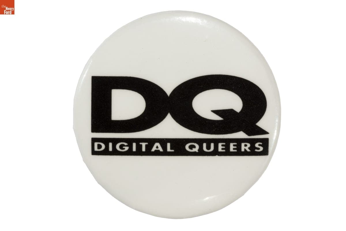 "Digital Queers" Button, circa 1992
