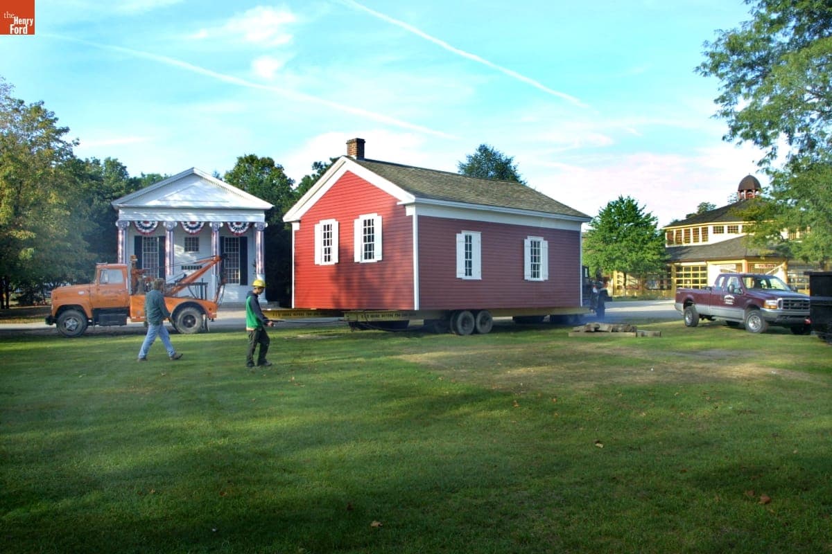 Dr. Howard's Office Being Relocated during the Greenfield Village Restoration Project, September 2002