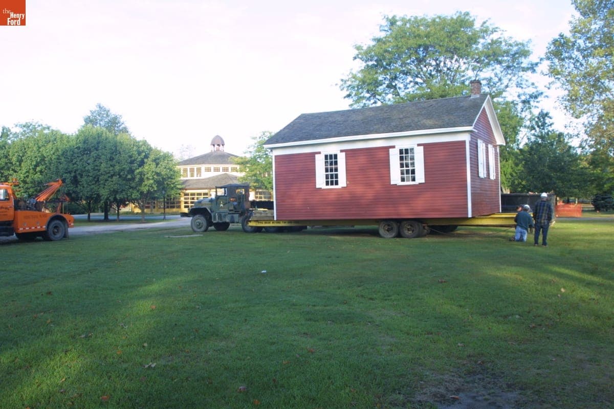 Dr. Howard's Office Being Relocated during the Greenfield Village Restoration Project, September 2002