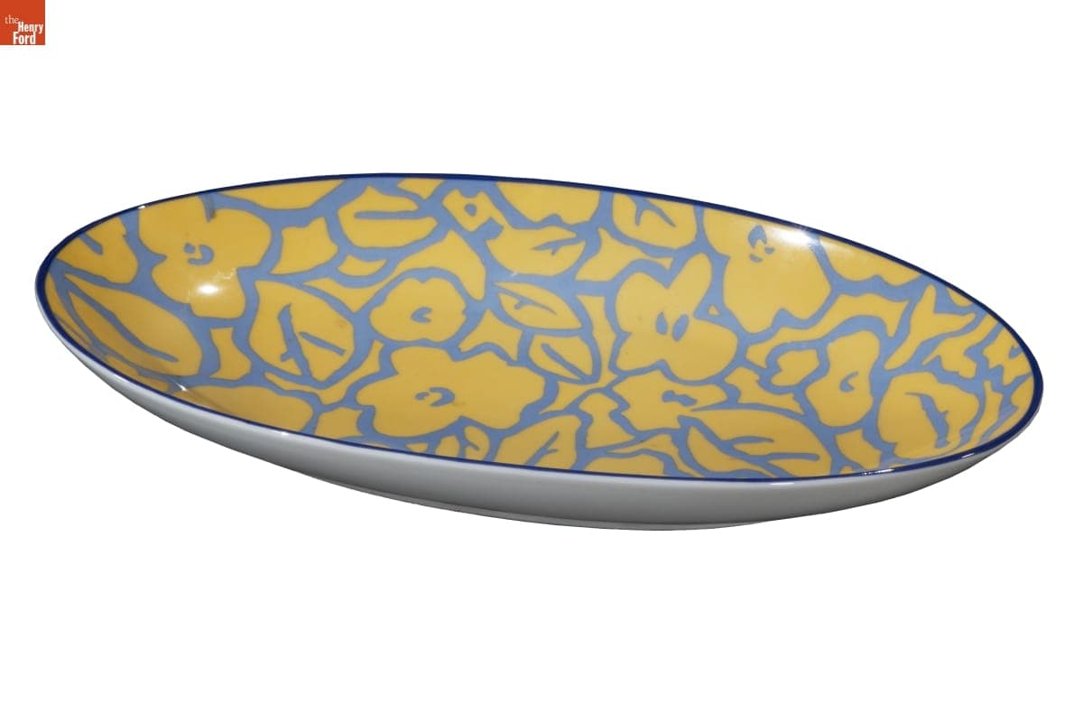 "Cottage Garden Deanrey" Oval Dish, Production Sample, 1994