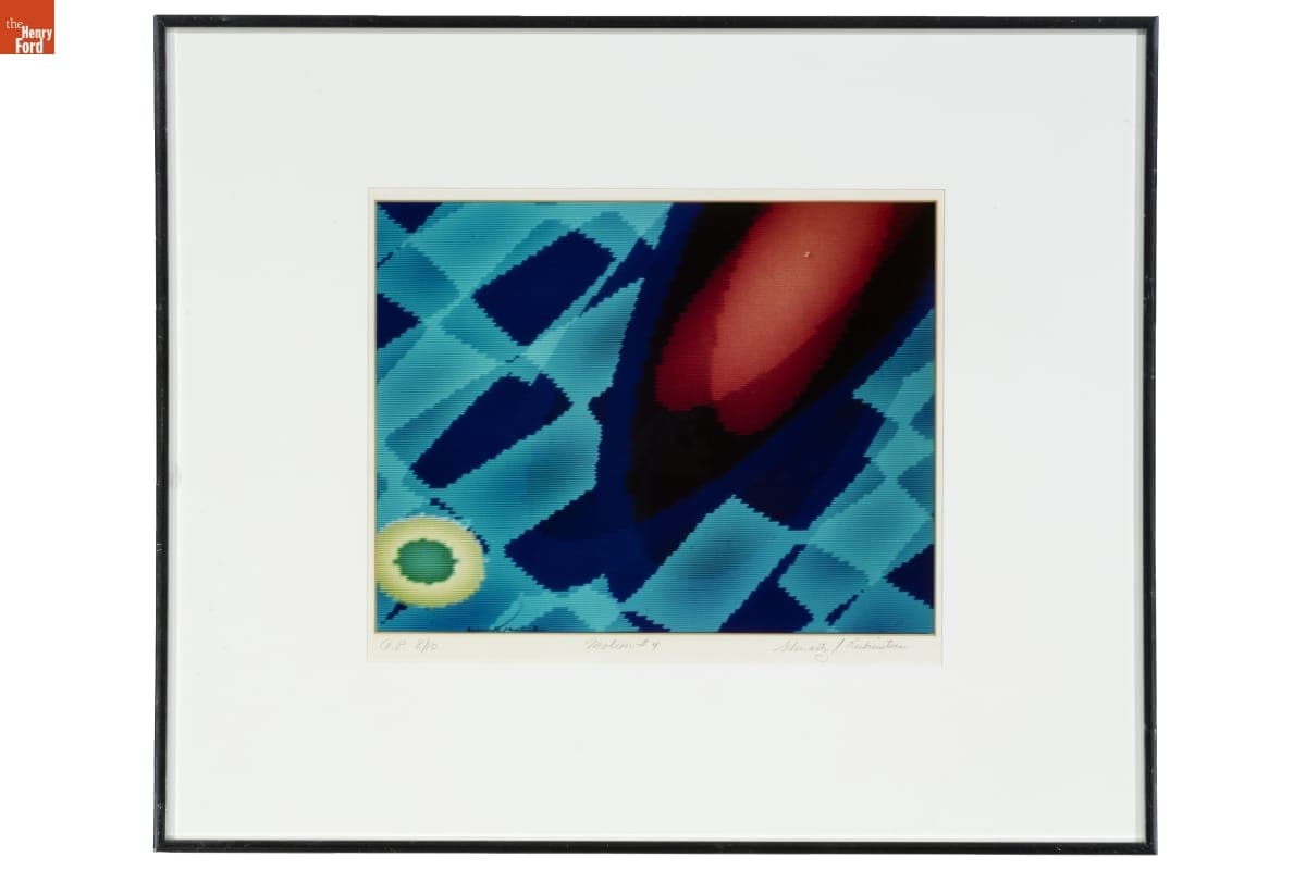 "Motion #4" by Lillian F. Schwartz with Charles B. Rubinstein, circa 1978