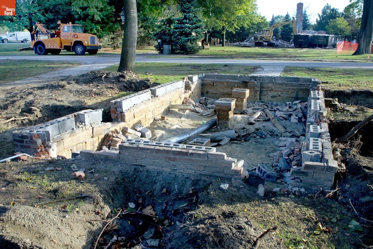 Tintype Studio Former Site after Relocation during the Greenfield Village Restoration Project, September 2002