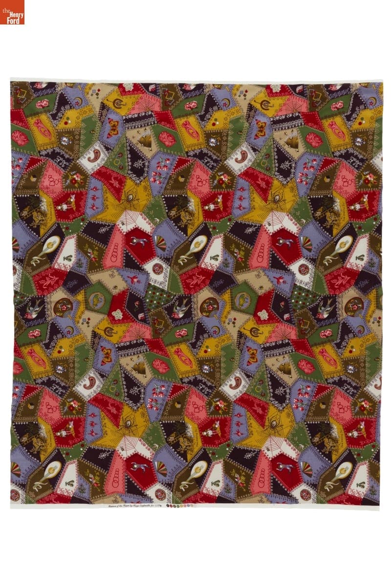 "Matters of the Heart" Printed Patchwork, circa 2000