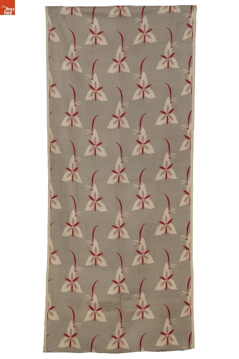 Tropical Print Fabric, circa 1940