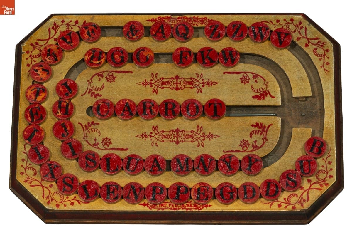 Universal Spelling Board Toy, 1886-1890