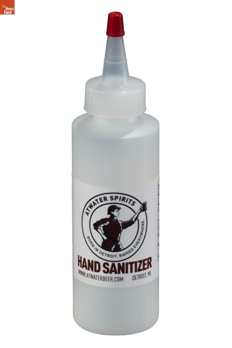Atwater Brewing Company Hand Sanitizer Bottle, Detroit, Michigan, 2020