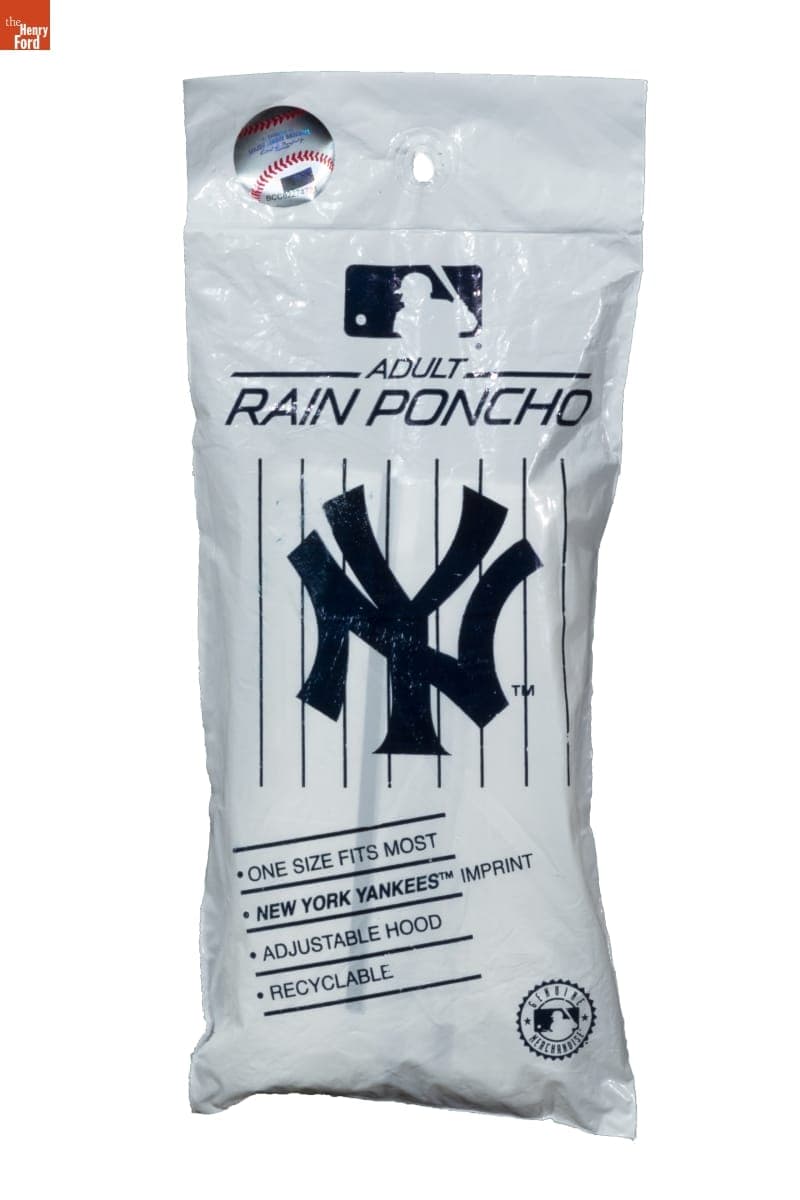 New York Yankees Rain Poncho Issued to Dana Larsen, MD, at Jack D. Weiler Hospital, Bronx, NY, 2020