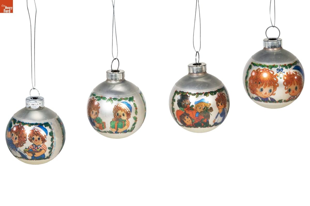 Hallmark "Raggedy Ann and Andy" Christmas Ornaments, 1974