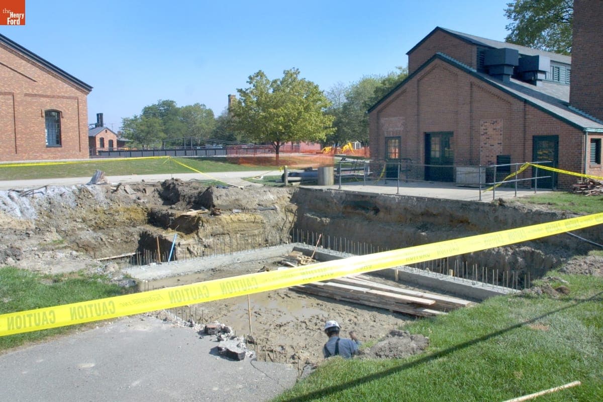 Gunsolly Carding Mill Relocation Site during the Greenfield Village Restoration Project, October 2002