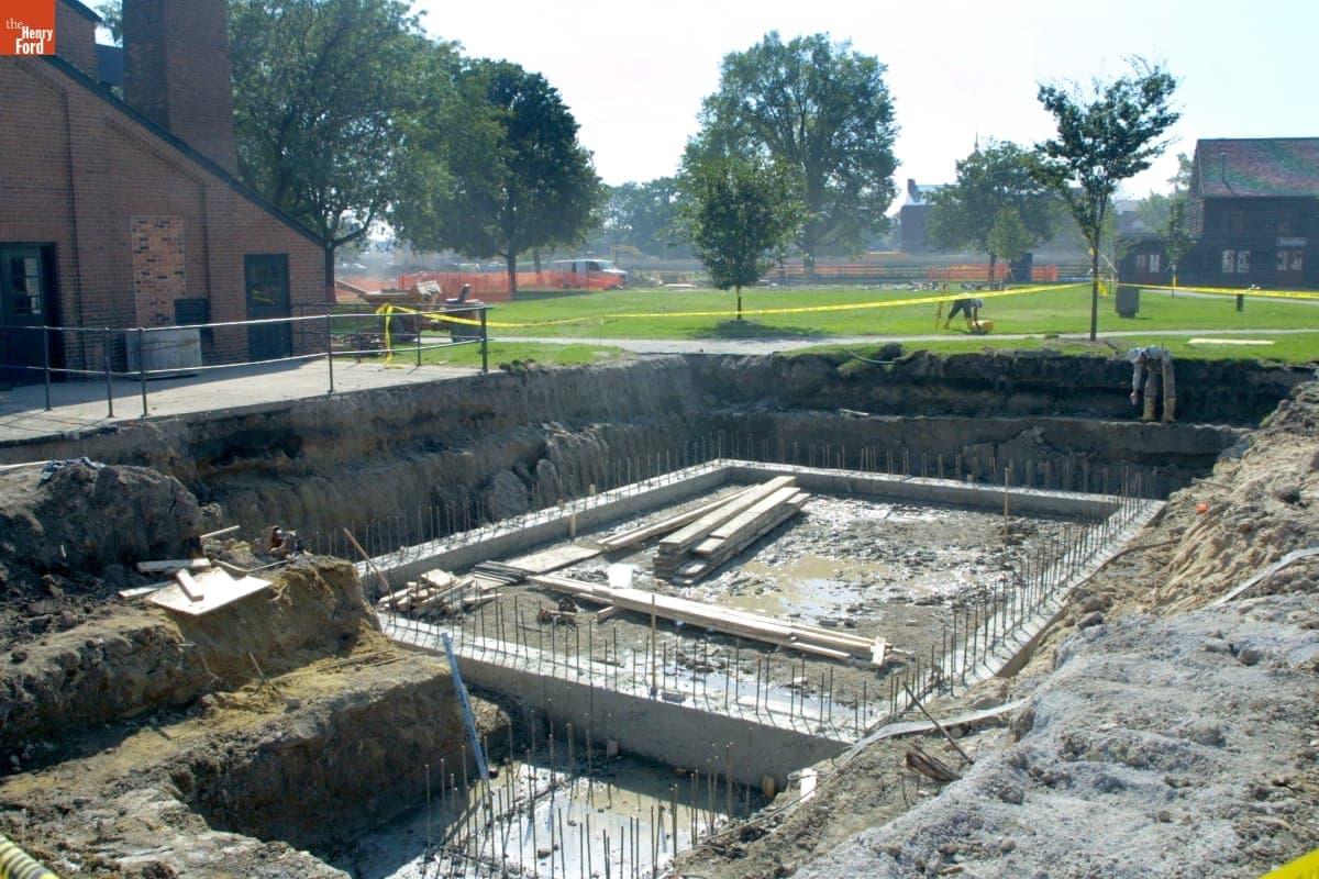 Gunsolly Carding Mill Relocation Site during the Greenfield Village Restoration Project, October 2002