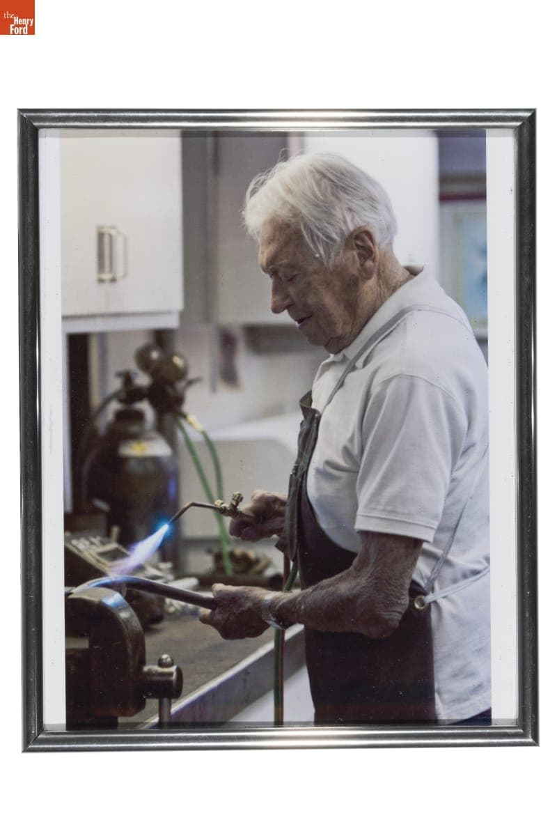 Phil Remington at His Workbench at Dan Gurney's All American Racers