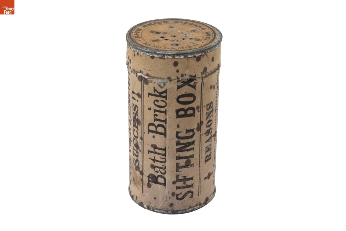 N.Y. Bath Brick Company Bath Brick Packaging and Sifting Box, 1870-1900
