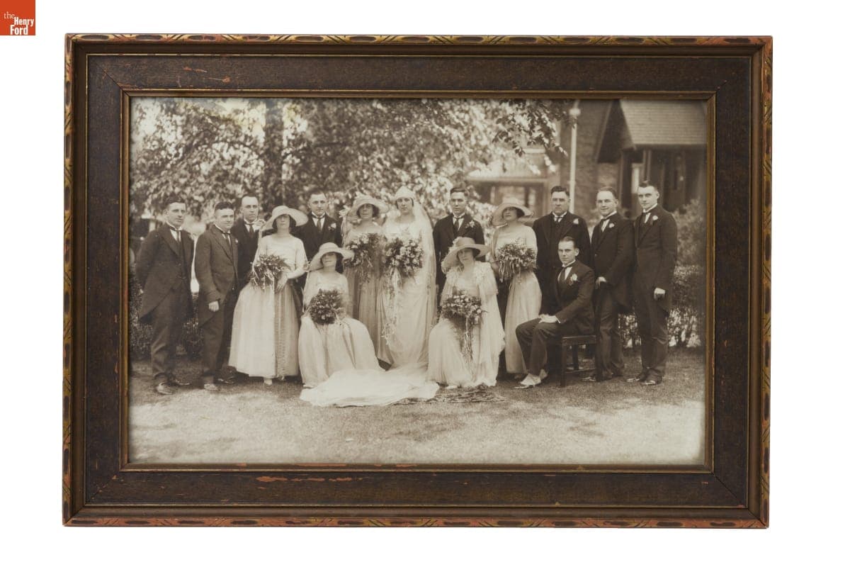 Portrait of the Wedding Party of Irene Von Mach and Joseph Riley LeBay, 1923