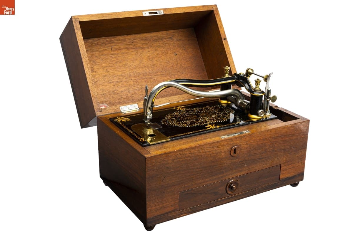 Grover & Baker Portable Sewing Machine, Purchased by Judge Nathan Crosby of Lowell, Massachusetts, 1858