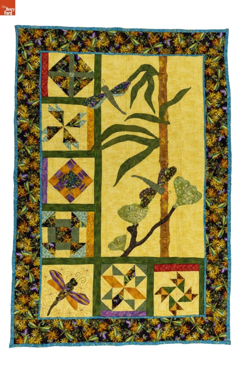 "Enchanted Dragonflies" Quilt, Made by Patricia Orr, 2009