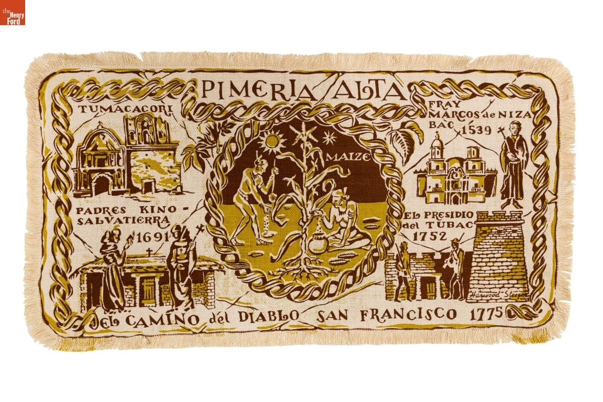 Harwood Steiger Placemat, "Pimeria Alta"