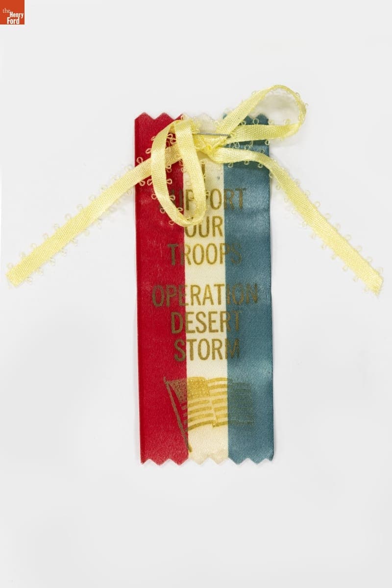 "I Support Our Troops Operation Desert Storm" Ribbon, 1991