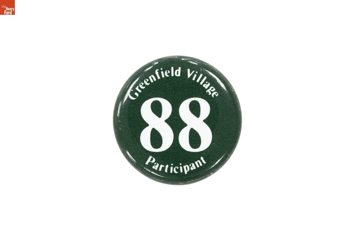 Greenfield Village Muzzle Loaders Festival Participant Button, 1988