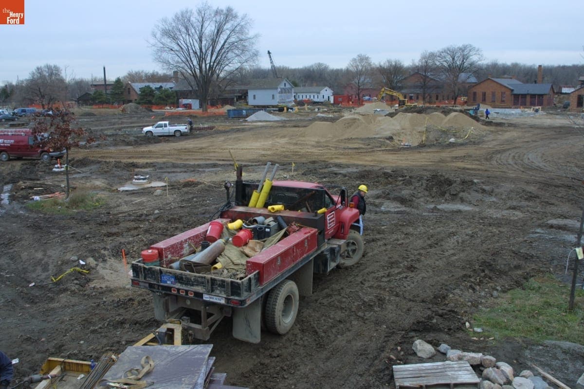 Loranger Gristmill Being Relocated during the Greenfield Village Restoration Project, November 2002