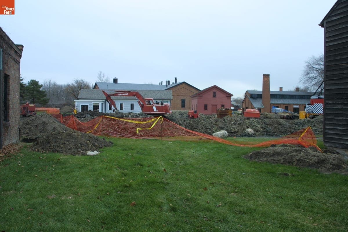 Liberty Craftworks Historic District during the Greenfield Village Restoration Project, November 2002