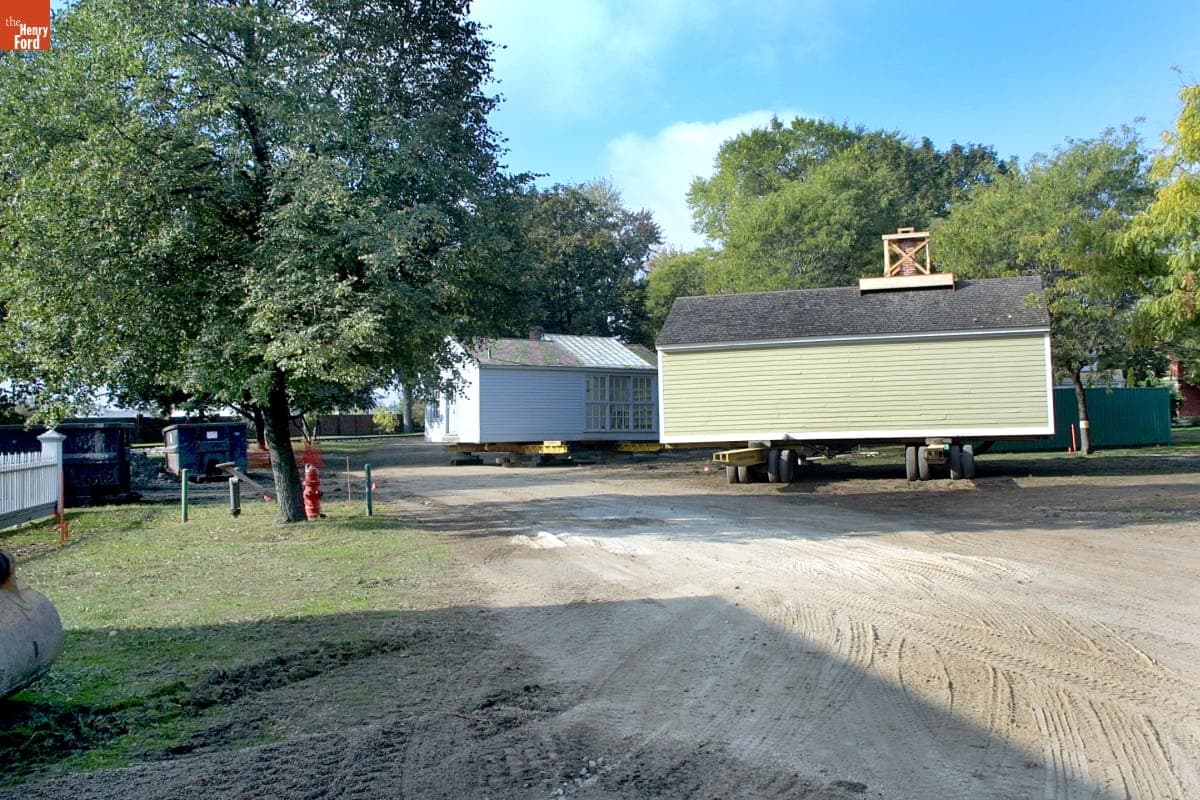 Phoenixville Post Office and Tintype Studio Being Relocated during the Greenfield Village Restoration Project, October - November 2002