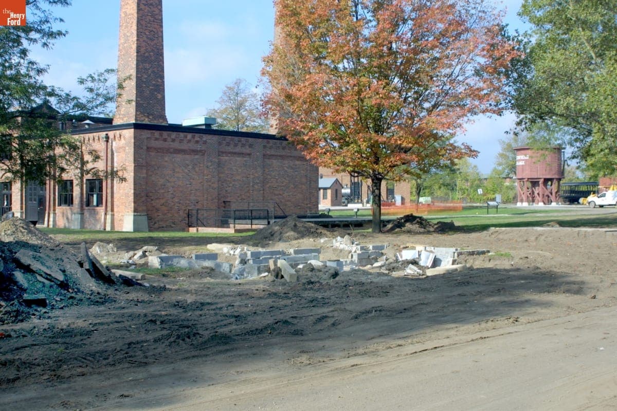 Phoenixville Post Office Former Site after Relocation during the Greenfield Village Restoration Project, October-November 2002