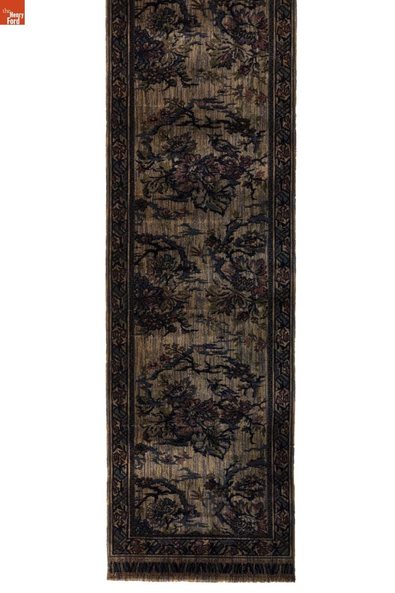 "Floral Baskets and Birds" French Wilton Carpet Runner, 1920