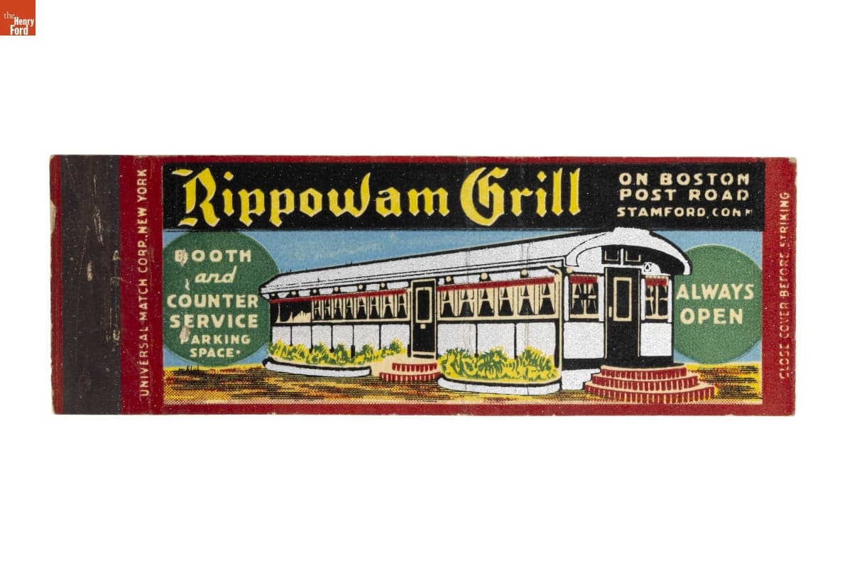 Rippowam Grill Matchbook, Stamford, Connecticut, 1940-1949