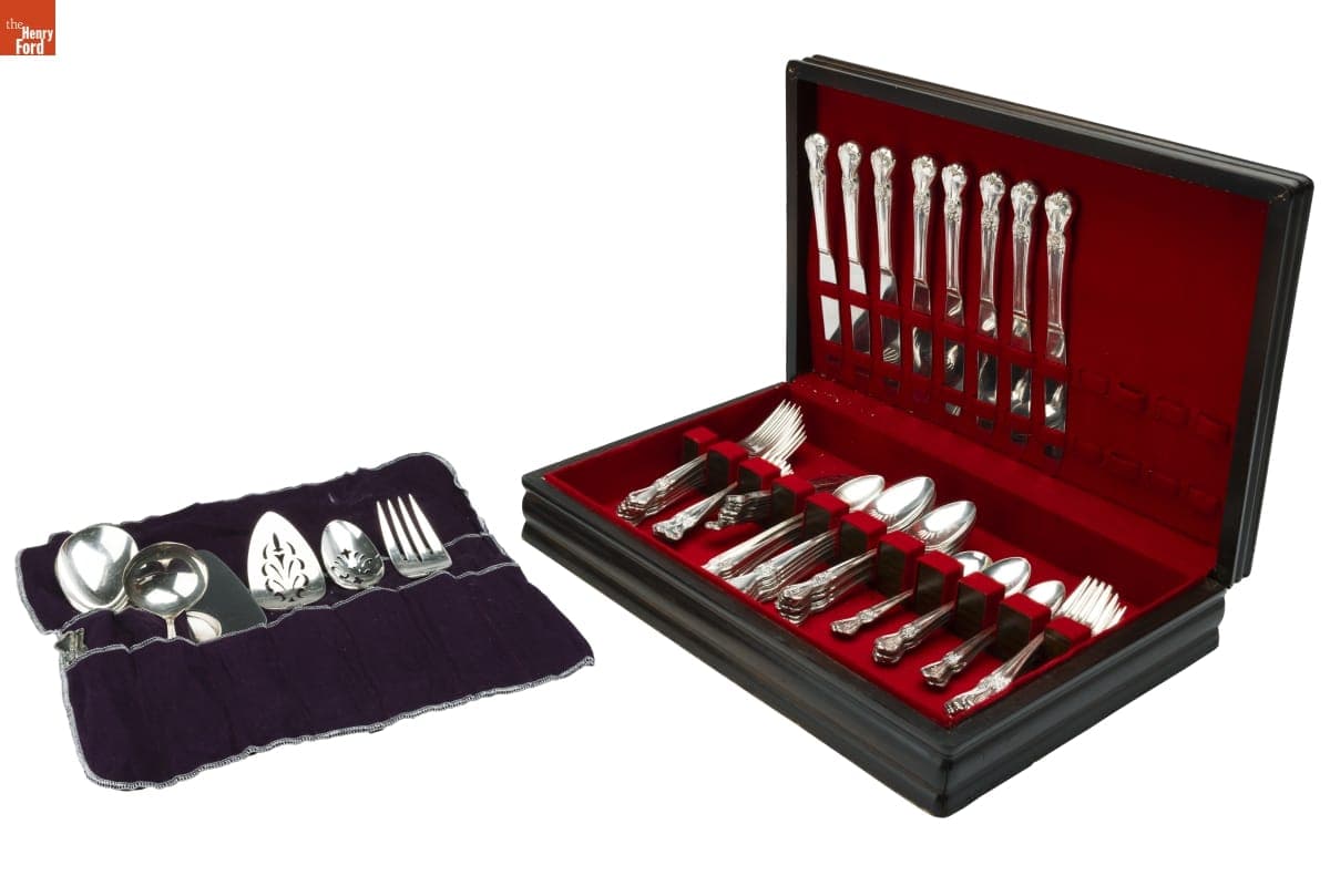 "Old Company Plate Signature" Flatware Set with Case, 1950-1955