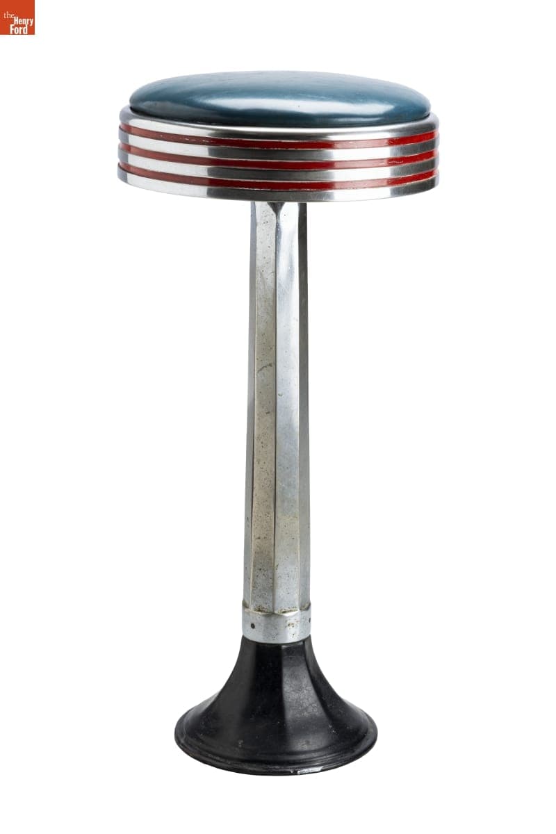 Counter Stool Used in the Black and Gold Diner, Roslindale, Massachusetts, 1942