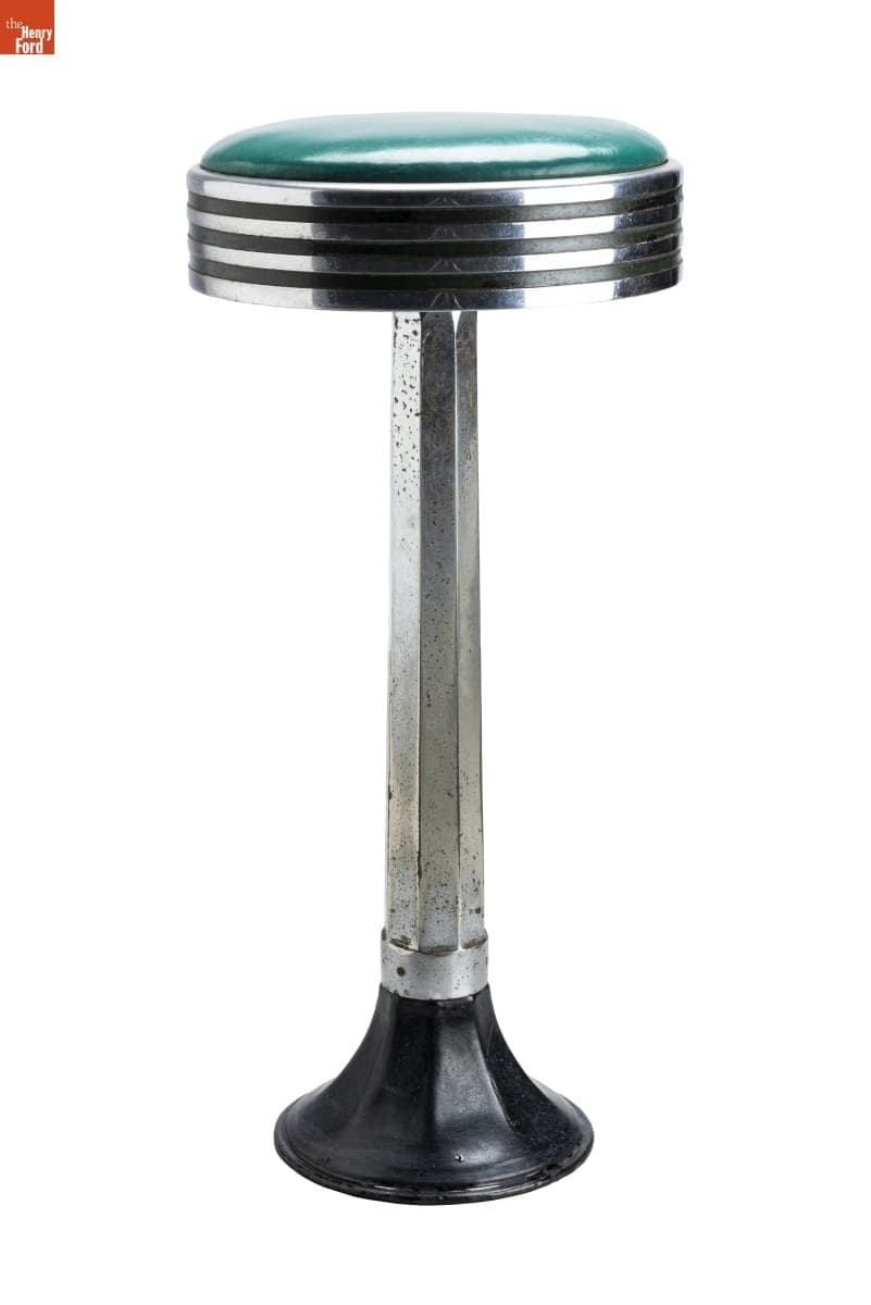 Counter Stool Used in the Black and Gold Diner, Roslindale, Massachusetts, 1942