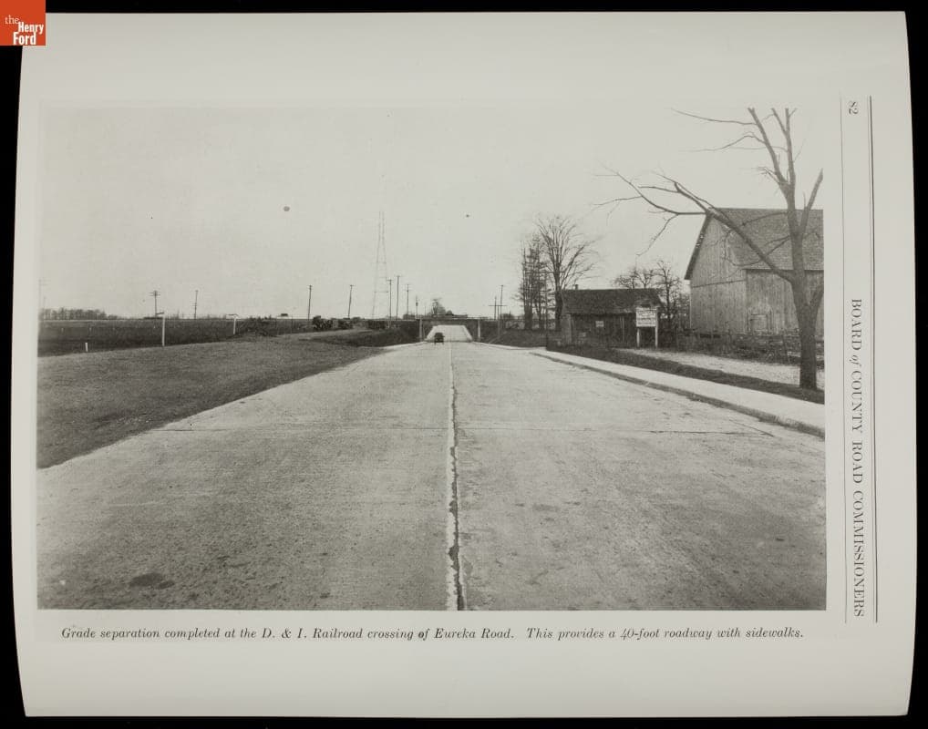 DT& I Railroad Crossing at Eureka Road, Wayne County, Michigan, 1924-1925