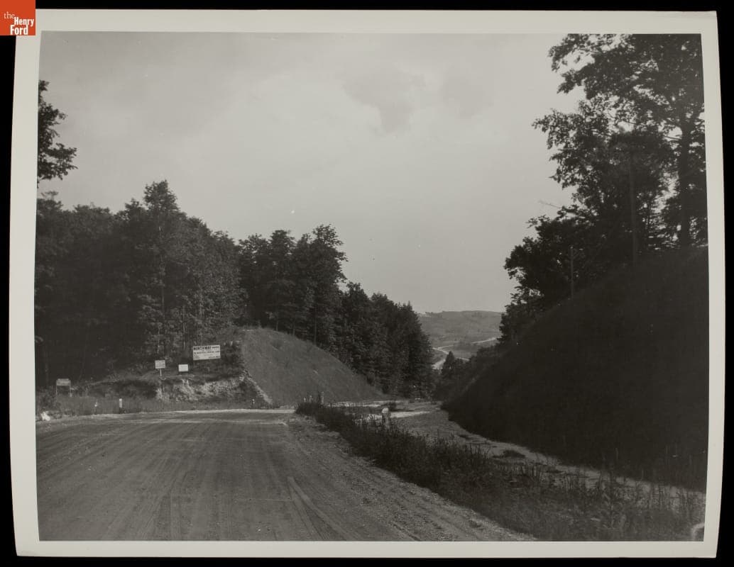 Curving Road in Benzie County, Michigan, circa 1940