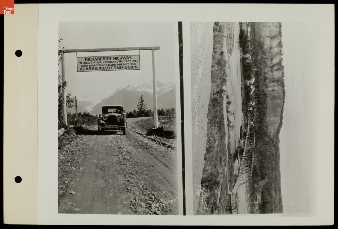 Gulkana Road House and Richardson Highway, Alaska, circa 1929