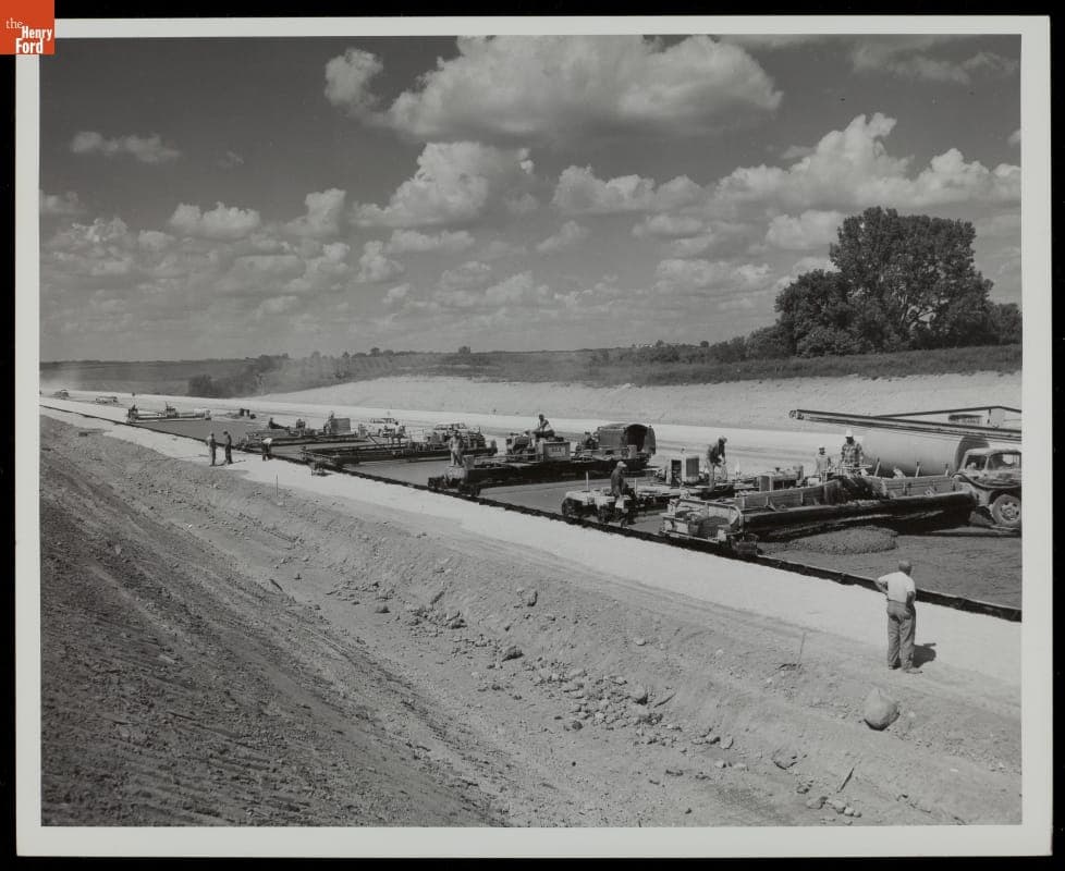 Road Construction in the Midwestern United States, circa 1958