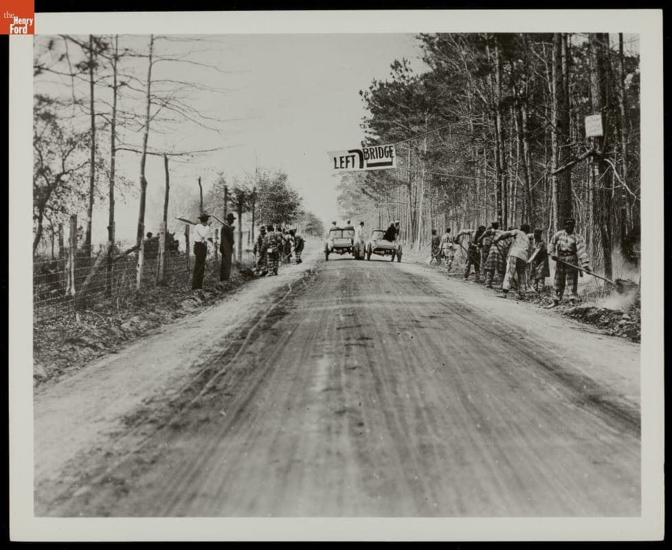 Prisoners Working Beside a Road, circa 1915