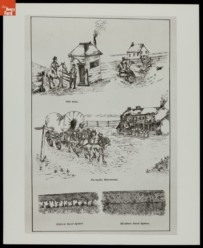 "Toll Gate, Turnpike Movements, Telford Road System, McAdam Road System"