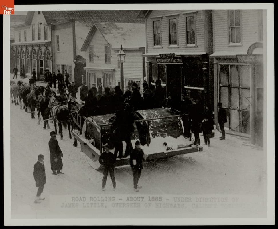 Road Rolling under Direction of Overseer of Highways James Little, Calumet Township, Michigan, circa 1885